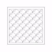 Sashiko sampler Traditional Design Nowaki - Hvit