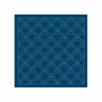 Sashiko sampler Traditional Design Seikaiha- Indigo