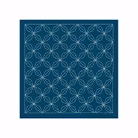 Sashiko sampler Traditional Design Hana-bishi- Indigo