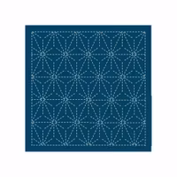 Sashiko sampler Traditional Design Asa-no-ha- Indigo