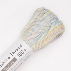 Sashiko Thread 100m - 6 multi farger