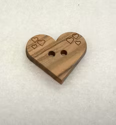 Tre Knapp hjerte-20mm