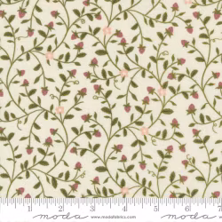 Evermore lace- hvit med bladrank og jordbær