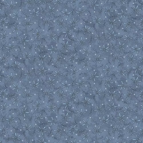 Butterflies and Bloom-mellom blå med blå blomster