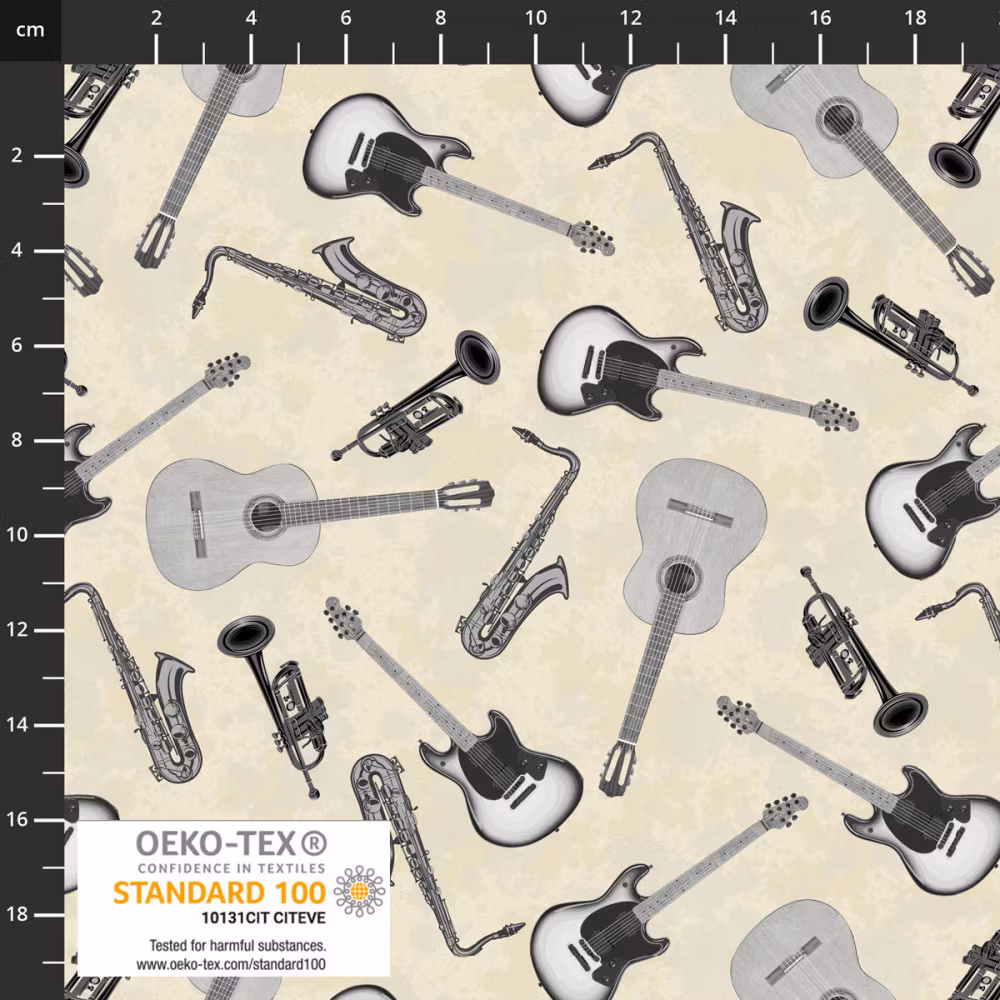 My Classic Songs- hvit med musikkinstrumenter