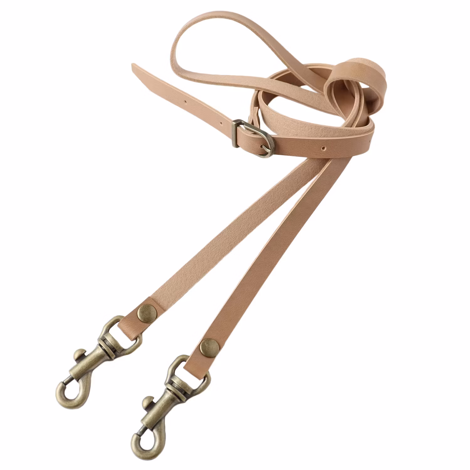 Syntetisk lær skulder reim til veske - 120 cm lys brun