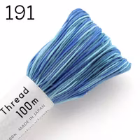 Sashiko Thread 100m - 6 multi farger