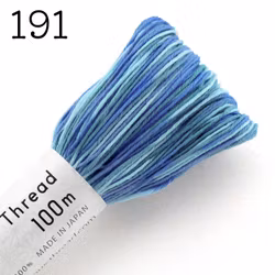 Sashiko Thread 100m - 6 multi farger