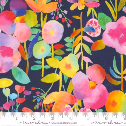 Gradients Auras-koksgrå med multifarge blomster