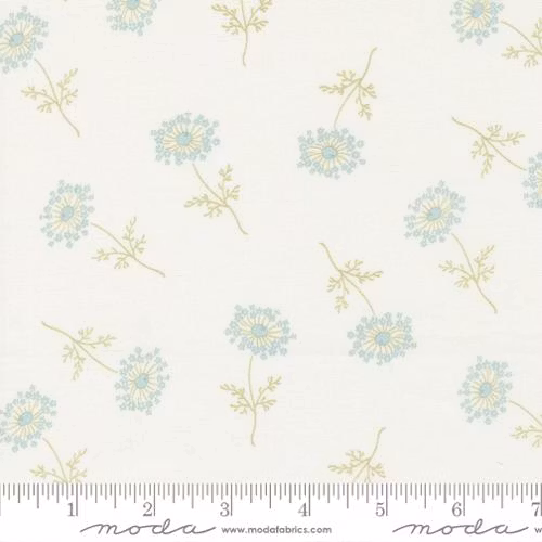 Honeybloom - hvit med blå blomster