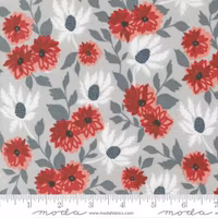 Old Glory-lys grå med rød/hvite blomster