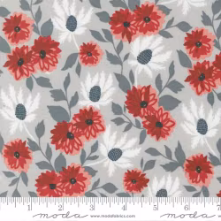 Old Glory-lys grå med rød/hvite blomster