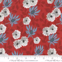 Old Glory-rød med hvite blomster