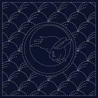 Sashiko Cloth Tsuki-Ni Usagi