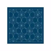 Sashiko sampler Traditional Design-Tobi-Asa-no-ha Indigo