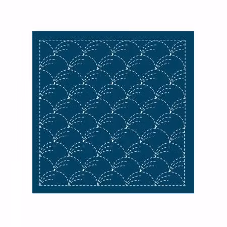 Sashiko sampler Traditional Design Nowaki - indigo