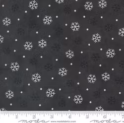 Woodland Winter-svart med hvite snøfnugg