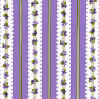 Elisabeth- lilla og hvit stripet med blomster