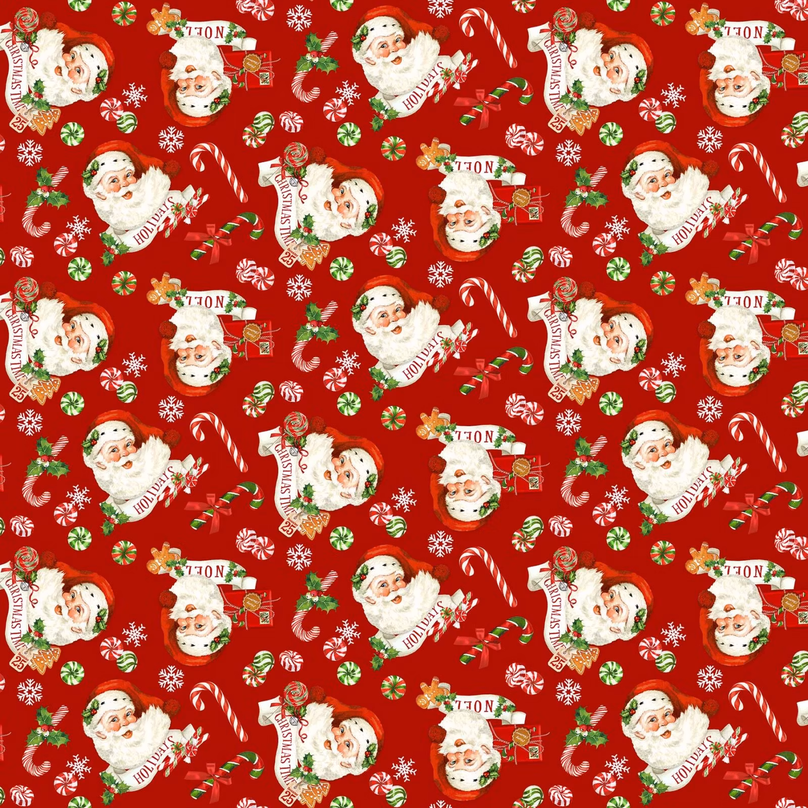 Peppermint Candy - rød med julenisse