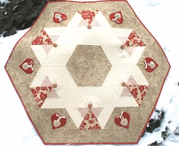 Engler i Trekantdans-duk eller juletrematte