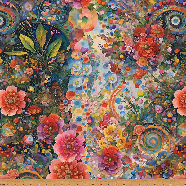 Whimsical Flower Garden- rød store blomster