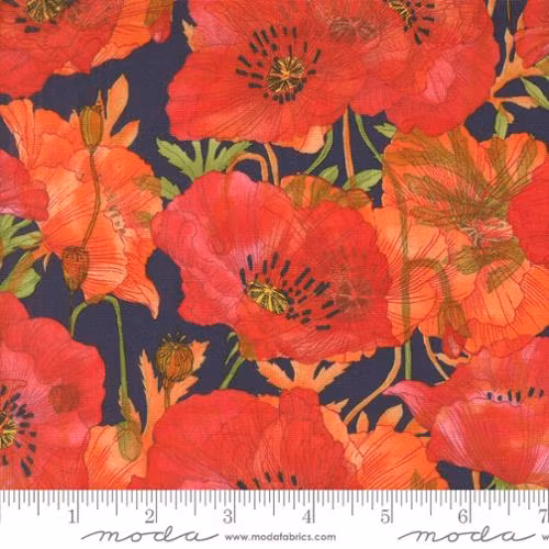 Superbloom-blå med røde valmuer