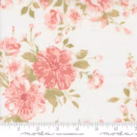 Moda-Muse hvit med store røde blomster