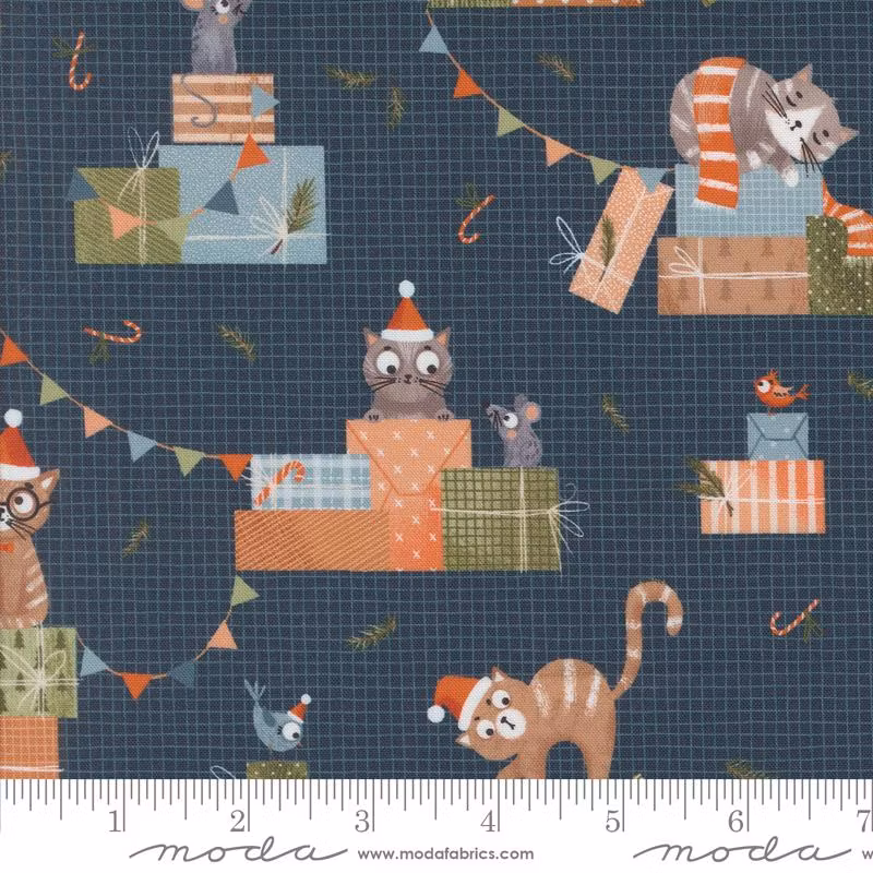 Moda-Purrfect Christmas midnight-mørk blå