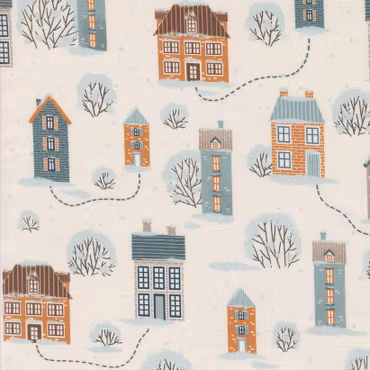 Moda-Purrfect Christmas Houses pearl-hvit