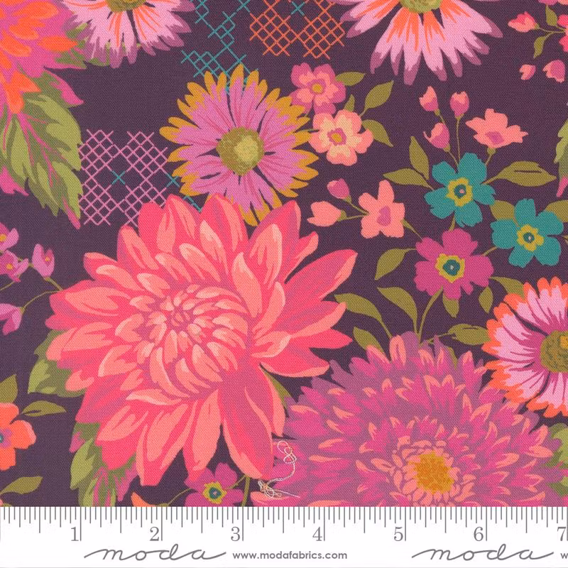 Parlor -Plum Happy Blooms