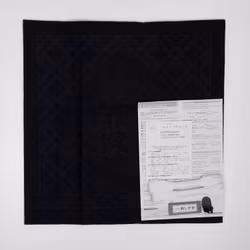 Sashiko kit- pute med mønster Momiji and Maru Shippo ,Navy