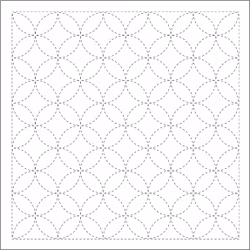 DARUMA Sashiko Cloth- Shippo Tsunagi