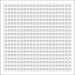 DARUMA Sashiko Cloth- Choucho (Butterfly) hvit