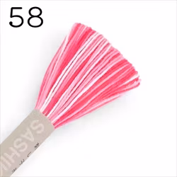 Olympus Sashiko tråd 20m-flerfarget rosa