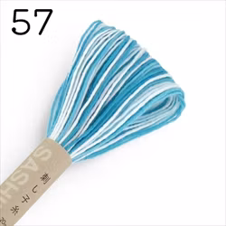 Olympus Sashiko tråd 20m-flerfarget turkis