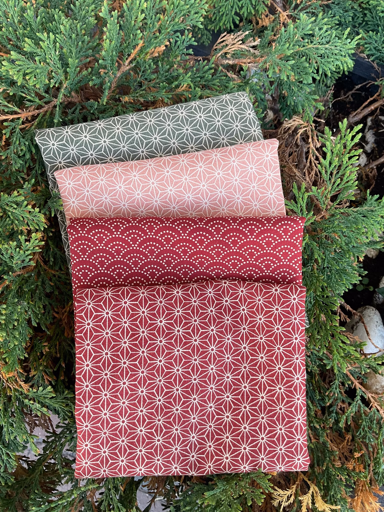 Stoffpakke «Sashiko»- 30 cm x 4 stk