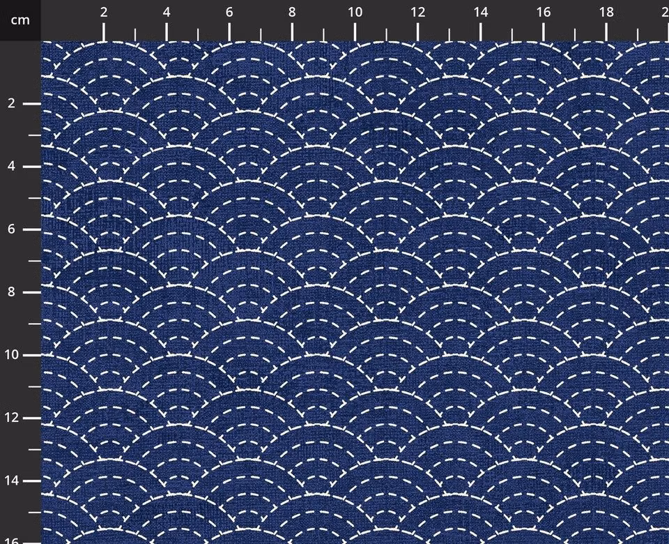 Emi Yuki-Blå sashiko bølger