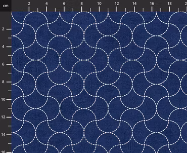 Emi Yuki-Blå sashiko diagonal bølge