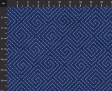 Emi Yuki-Blå sashiko firkanter