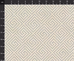 Emi Yuki-krem sashiko firkanter