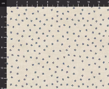 Emi Yuki sashiko Krem mini blomster