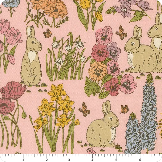 My Secret Garden Petal Garden Bunnies-rosa