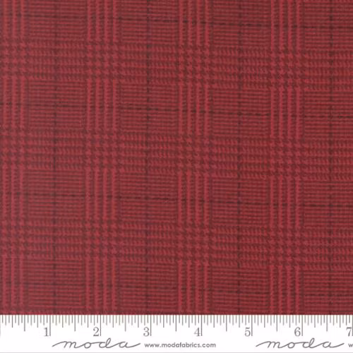 Flannel Gather Basics Brick -rød rutet