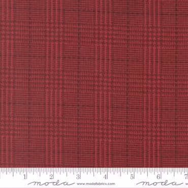 Flannel Gather Basics Brick -rød rutet