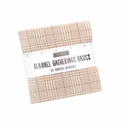 Flannel Gather Basics Brick -charm pack 5 inch