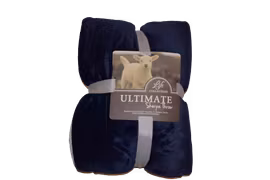 Filtar Sherpa Flanell Fleece Marinblå - 150 x 200 cm