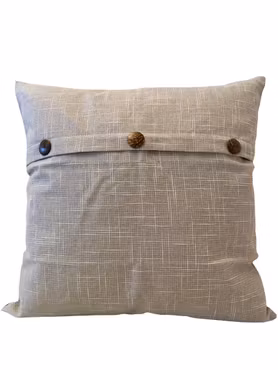 Kuddfodral med Tre knapp vintage Grå -  50 x 50 cm