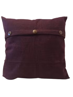 Kuddfodral med Tre knappar vintage Mörklila  -  50 x 50 cm