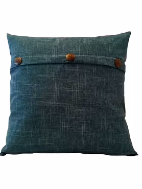 Kuddfodral med Tre knapp vintage Blå -  50 x 50 cm