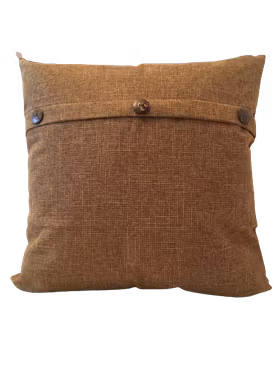 Kuddfodral med Tre knapp vintage Brun -  50 x 50 cm